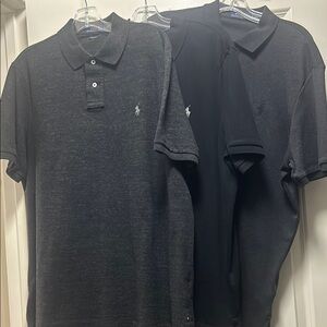 Polo by Ralph Lauren Men's Black Polo Shirt Size Large - 3 Piece Bunlde